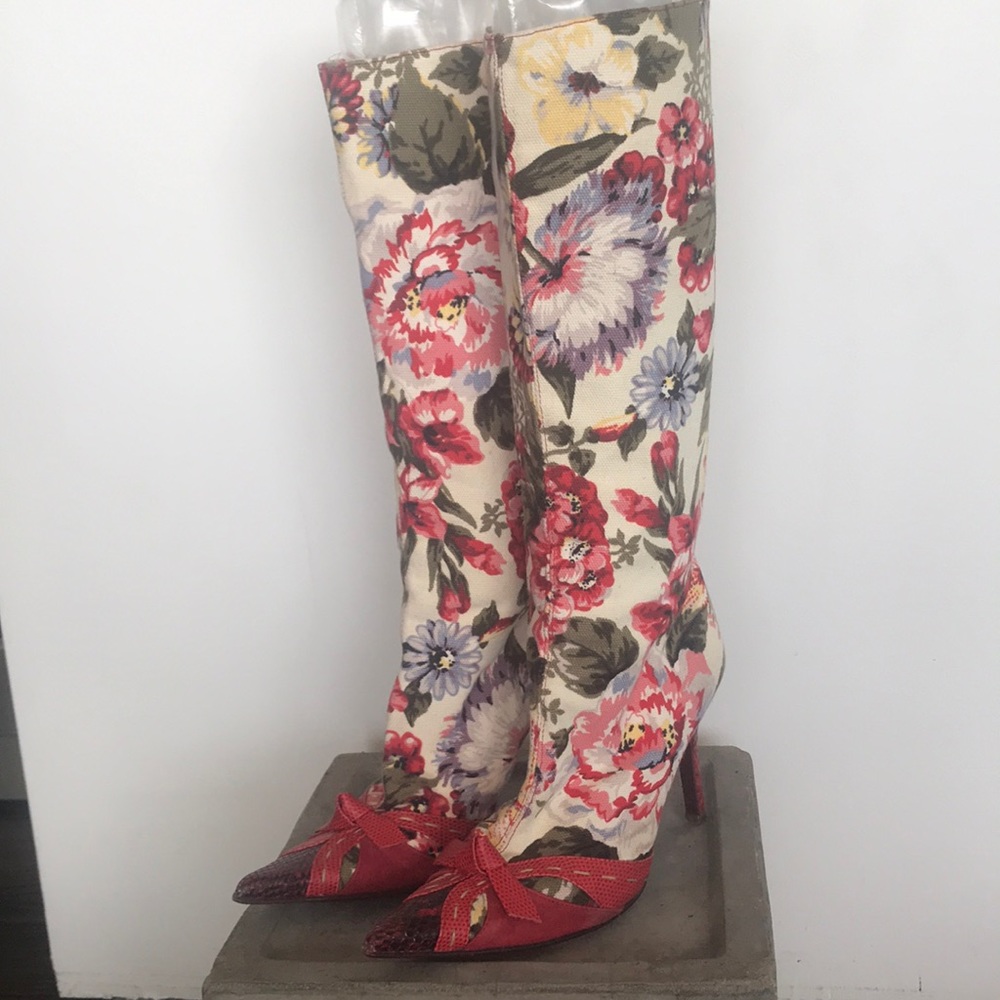 D&G Dolce & Gabbana Floral Boots